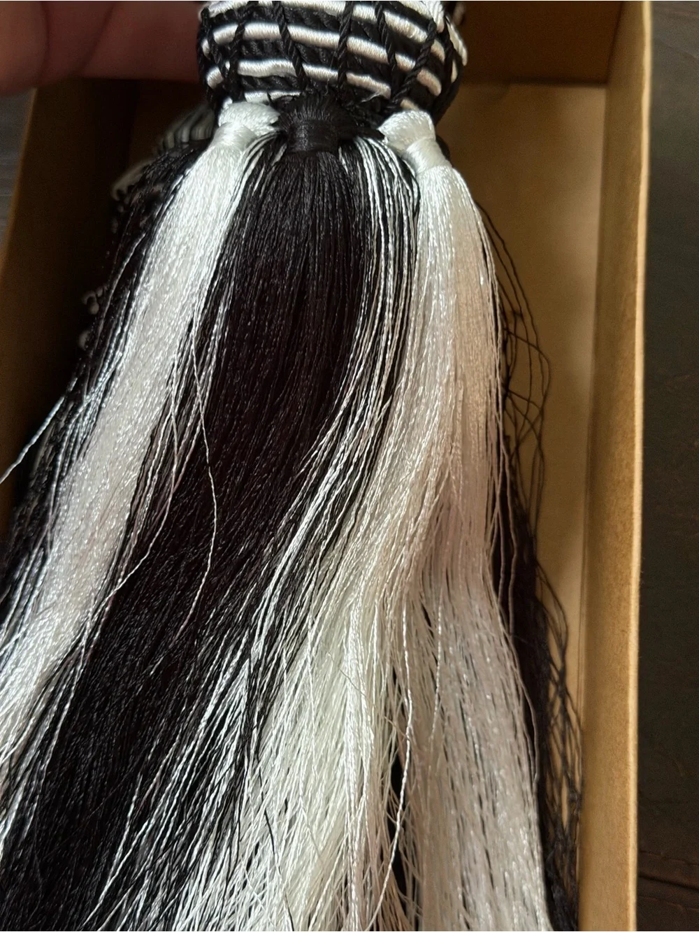 MacKenzie Childs Decorative Courtly Tassel in Black & White - Set